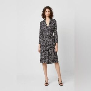 French Connection Angelina Meadow V Neck Midi Dress, size 8